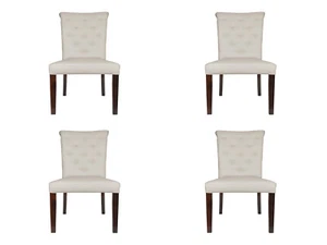 grupo 4x Sillas Muebles de Salón 4x Sillas Inclinadas Tapicería Cuero Nuevo - Imagen 1 de 12