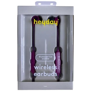 Heyday Bluetooth 5.0 Wireless Earbuds Headphones Purple NEW Microphone Earphones - Picture 1 of 8