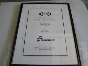 Picture Frame. QTY 6. Wood 18"X24" Skilcraft Mat 14"X20" - Picture 1 of 3