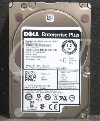 68V42 ST1200MM0007 Dell POWEREDGE 1.2TB 10K RPM 6Gbps 2.5" SAS HDD Hard Drive - Image 1 of 2