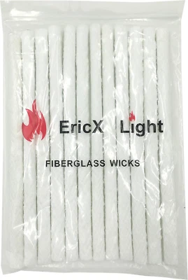 Ericx Light Long Life Fiberglass Replacement Wicks for Tiki Torch - 12 Piece - 0 - Image 1 of 4