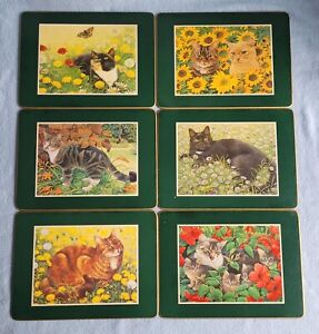 Beautiful Cloverleaf 6 Traditional Laminated Placemats Cats in the sun