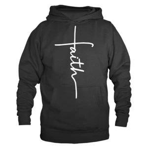 Glaube Kreuz Christlich Religiös Gott Bibel Kirche Jesus Christus Hoodie - Bild 1 von 10