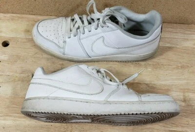 NIKE Backboard II Mens Leather Casual Athletic Shoes 487657 100 White Size 12 - Image 1 of 4