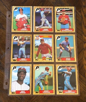 1987 Topps Tiffany (Edição de Colecionador) Philadelphia Phillies Team Set quase perfeito/perfeito! - Imagem 1 de 4