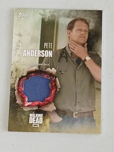 Corey Brill PETE ANDERSON Shirt Relic Card Walking Dead Season 5 (Topps, 2016) - Picture 1 of 3