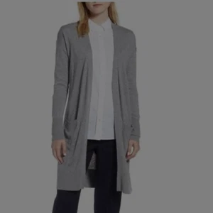 Halogen Open Front Pocket Cardigan WOMENS SIZE S SMALL GREY DARK HEATHER NEW - Picture 1 of 3