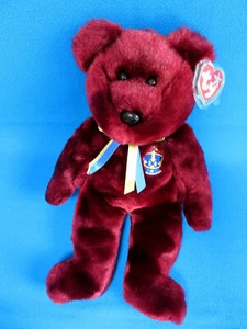 Juguete de peluche suave GRAN OSO REAL * BUCKINGHAM CROWN TY BEANIE BUDDY VINTAGE 2000 - Imagen 1 de 7