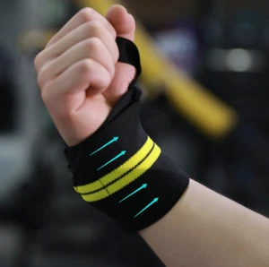 2pcs Gym Weight Lifting Wrist Brace Basketball Power Wrist Guard Elastic Bandage - Picture 1 of 6