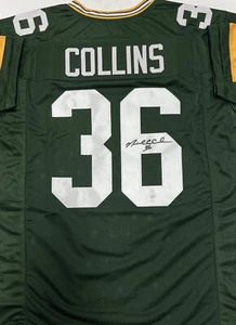 Camiseta deportiva verde réplica personalizada firmada por Nick Collins de los Packers SB XLV AUTOMÁTICA - JSA - Imagen 1 de 3