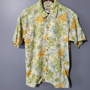 Pataloha by Patagonia Button Down Top Mens Size M Floral Organic Cotton Hawaii - Picture 1 of 13
