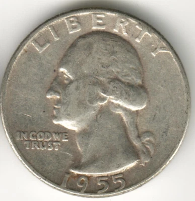 USA - 1955P - Washington ¼ $ - Silver Eagle - Low Mintage - #14657RG - Image 1 of 2