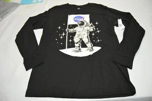 Suéter de manga larga Akademiks NASA algodón negro para hombre talla grande nuevo con etiquetas  - Imagen 1 de 6