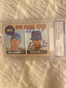 Nolan Ryan HOF Jerry Koosman 1968 Topps RC PSA 10 AUTO Autograph Taylor Swift