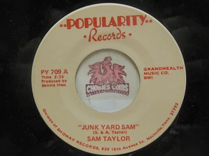 Scarce! Sam Taylor - Junk Yard Sam / Old Red Devil, 45 RPM, NM (22H) - Picture 1 of 2