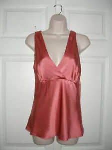 Old Navy Women’s Sleeveless Top Top Mauve Pink V Neckline Shiny Fabric New - Picture 1 of 5