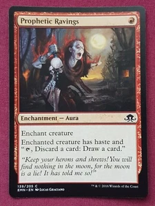 Magic The Gathering ELDRITCH MOON PROPHETIC RAVINGS red card MTG - Picture 1 of 2