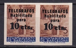 Spain Barcelona 1936 Edifil TE 9s imperf. horiz. pair MNG VF Cat. Value 280€ - Picture 1 of 1