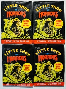 1986 Topps LITTLE SHOP OF HORRORS Confezione cera vintage non aperta - Foto 1 di 2