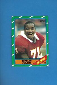 1986 Topps Charles Mann RC Rookie #181 NM Near MINT Redskins