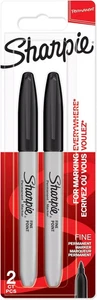 Sharpie Permanent Markers | Fine Point | Black | 2 Count - Picture 1 of 7