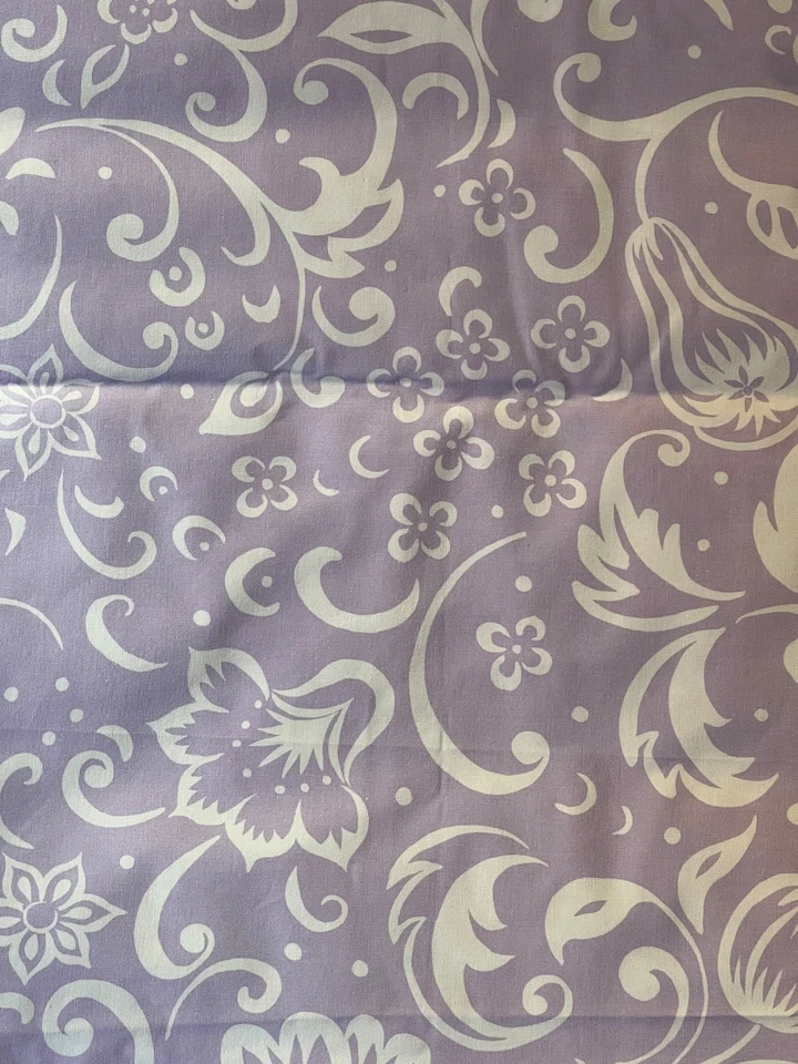 Laura Ashley Lilac Floral CLOVELEY Cotton Upholstery Fabric, 2-3/4 yds (99”) - Image 1 of 1