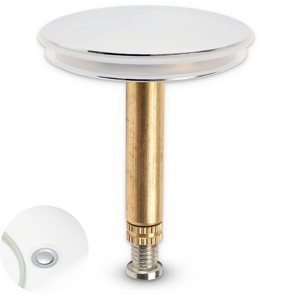 Bouchon de Baignoire Ø 43 mm avec Double Joint Réglable en Hauteur Bouchon de... - Photo 1/4