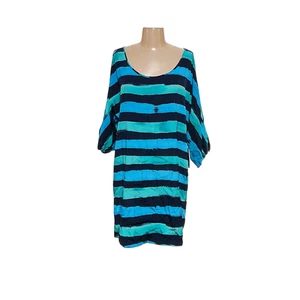 Express blau gestreiftes Blousonkleid - Damen M - Bild 1 von 4