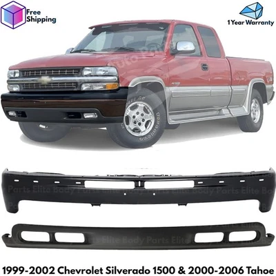 Front Bumper Primed Kit For 1999-2002 Chevrolet Silverado 1500 & 2000-2006 Tahoe Foto 1 de 4