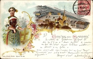 Ak Sarnen Kanton Obwalden, Frau im traditionellen Kleid,... - 4697678 - Picture 1 of 2