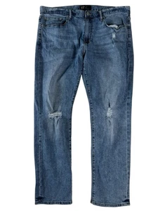 Gap Denim Blue Light Wash Distressed Slim Leg Denim Jeans Men's Size 38 X 30 - Picture 1 of 24