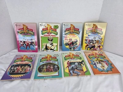 MIGHTY MORPHIN POWER RANGERS VINTAGE BOOK/NOVEL LOT OF 8 PARACHUTE PRESS - Imagem 1 de 4