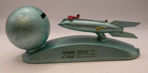 Vintage Strato Rocket Space Ship Xu 232 Coin Bank Cast Mechanical 1950's Duro Mold - Bild 1 von 11