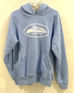 Sudadera con Capucha Corteiz Alcatraz Azul Cielo Claro Para Hombre Talla-Pequeña NUEVA SIN ETIQUETAS - Imagen 1 de 6