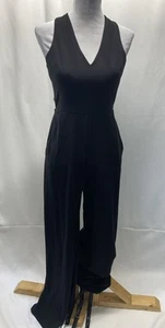 Express Women’s Medium Black Razorback Wide Leg Jumpsuit - Picture 1 of 11