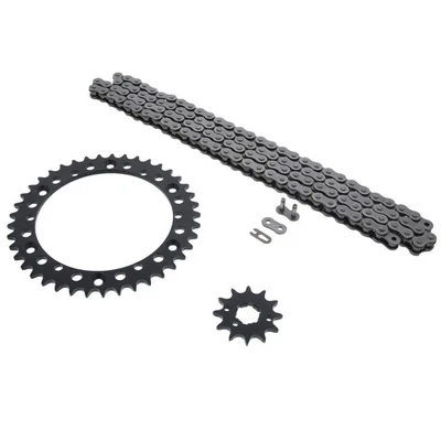 Cadena y piñón sin junta tórica negros para Yamaha YFZ350 1997-2000 Banshee 12/41 104L Foto 1 de 4