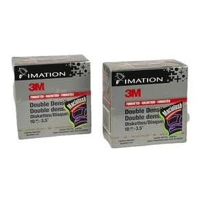 Imation 3M 2x 10 pack 800kb 3.5" Diskettes DD DS Mac Format Diskettes SEALED - Afbeelding 1 van 5