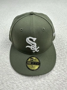 New Era Boston White Sox Hat Adult Size 7 3/8 59 Fifty Brown Polyester MLB - Picture 1 of 5