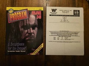 WWF RAW Program #240 The Undertaker Rockford IL November 1997 - Picture 1 of 11