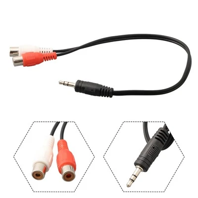 For iPad Audio cable Female Mini To 2 Male Adapter For iPhone Practical - Image 1 of 4