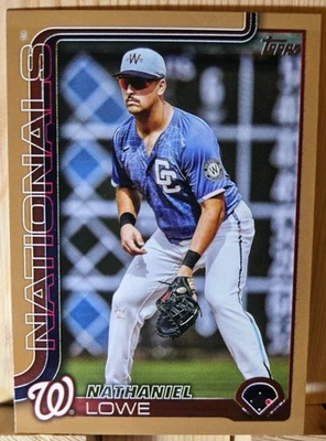 Nate Lowe 2025 Topps #US230 Gold /2025 Washington Nationals - Image 1 of 3