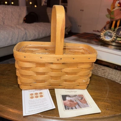Longaberger 1999 Spring Farmhouse Wooden Basket Signed Ohio CottageCore Prairie - Image 1 of 4