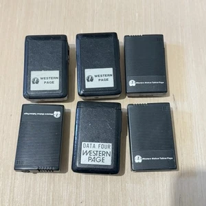 LOT OF 6 Pagers/Beepers”UNTESTED”Black Western Page Sold/Buy As Is Read Info Blw - Picture 1 of 11
