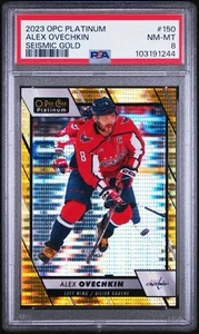 2023 O.P.C. Platinum - Alexander Ovechkin - Seismic Gold /50 - Picture 1 of 3