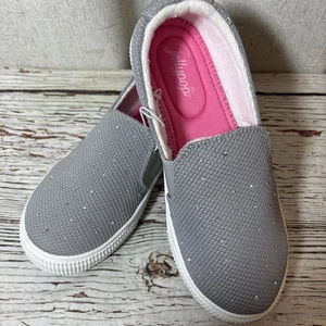 Sneakers Jellypop donna Giselle slip on grigio strass taglia 8 nuove senza etichette - Foto 1 di 10