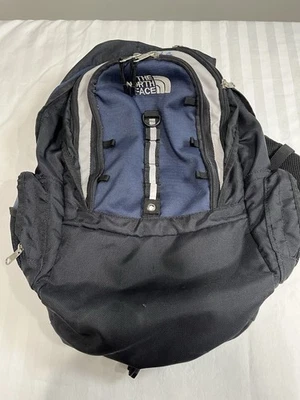 Mochila unisex The North Face azul negro gris escuela trabajo viaje Foto 1 de 4