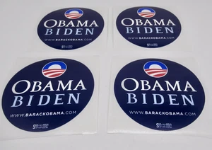 Barack Obama / Joe Biden 2008 For President Sticker Promotion LOT of Four (4) - Picture 1 of 6