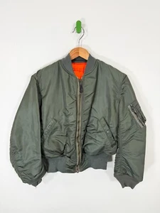 Chaqueta de Vuelo Militar de Invierno MA-1 Años 70 De Colección Talla Mediana Piloto USAF - Imagen 1 de 11