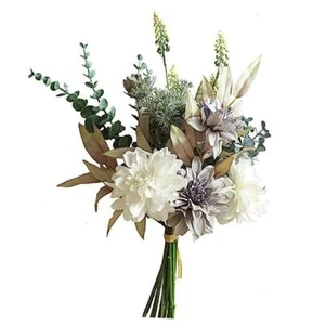 Artificial Silk Flowers for Home Decor and Wedding, Faux Flower Dining Table - Picture 1 of 8