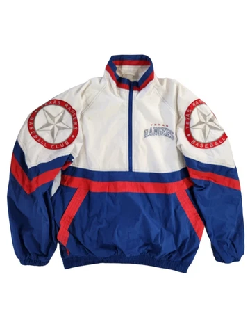 Starter MLB Texas Rangers Vintage 1/4 Zip Pullover Jacket Men's Size XL Used Cover